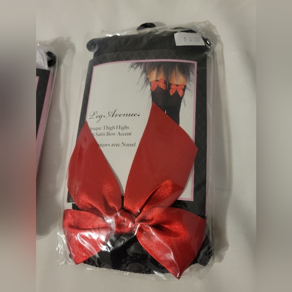 LEG AVENUE OPAQUE THIGH HIGHS - Picture 2 of 4